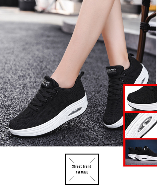 Zapatos de mujer otoño verano fly-weaving transpirable running - MXbueno