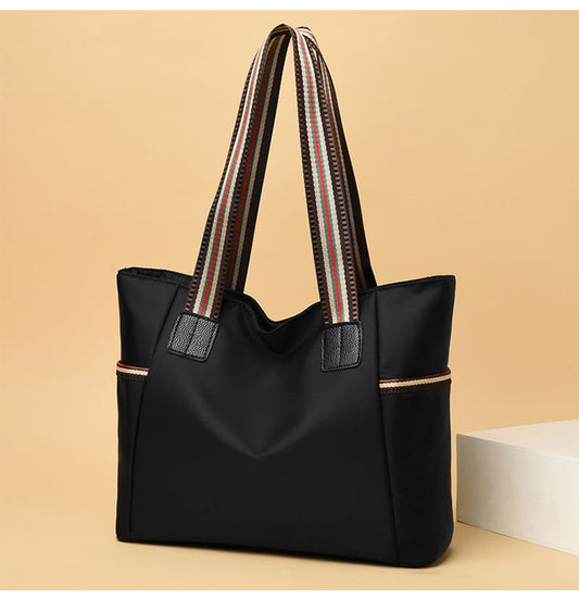 Bolso Grande De Tela Oxford Con Correas De Colores