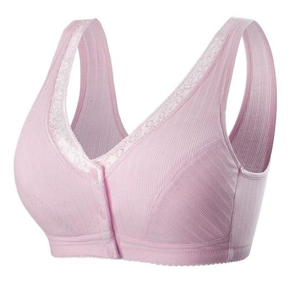 [W-Ropa Interior] (4 PCS es más asequible) TamaÑo MÁs CÓmodo Sujetador De BotÓn Delantero