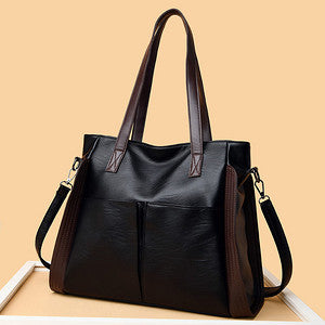[W-Bolso] Cuero De Alta Capacidad Cuero Suave, Bolsa Grande Para Mujeres