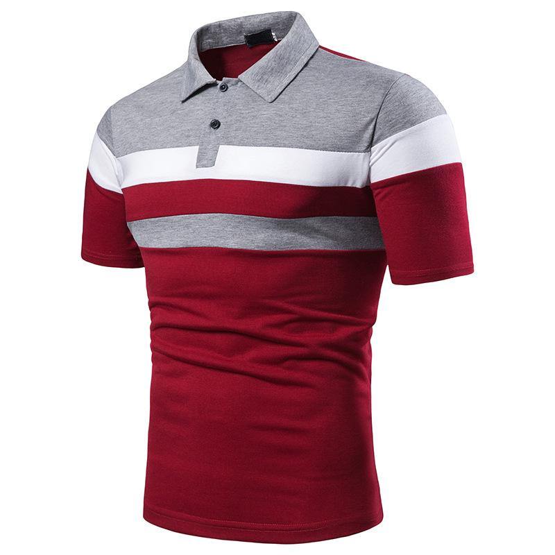Polo de solapa con bloques de color a rayas - MXbueno