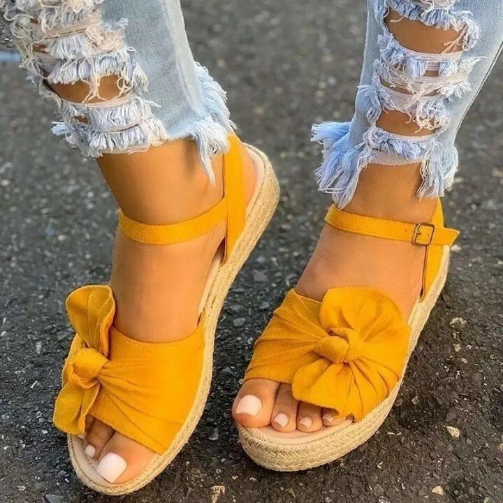 Sandalias Con Lazo De Verano