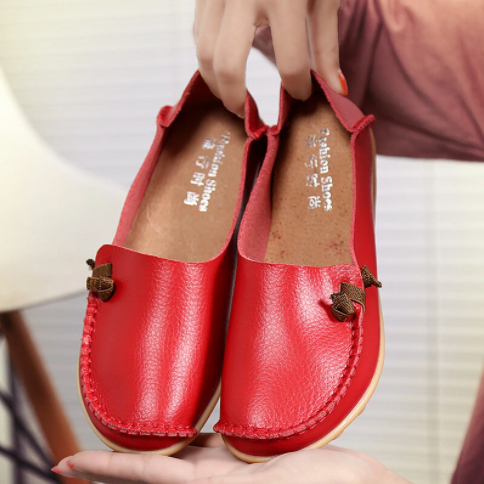 Mocasines planos de color puro de gran tamaño, suave y multidireccional - MXbueno