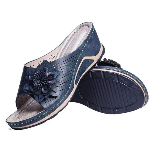 Pantuflas florales informales hechas a mano - MXbueno