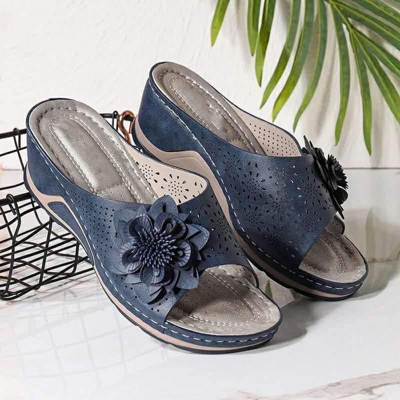 Pantuflas florales informales hechas a mano - MXbueno