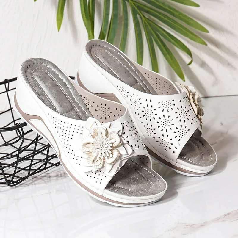 Pantuflas florales informales hechas a mano - MXbueno