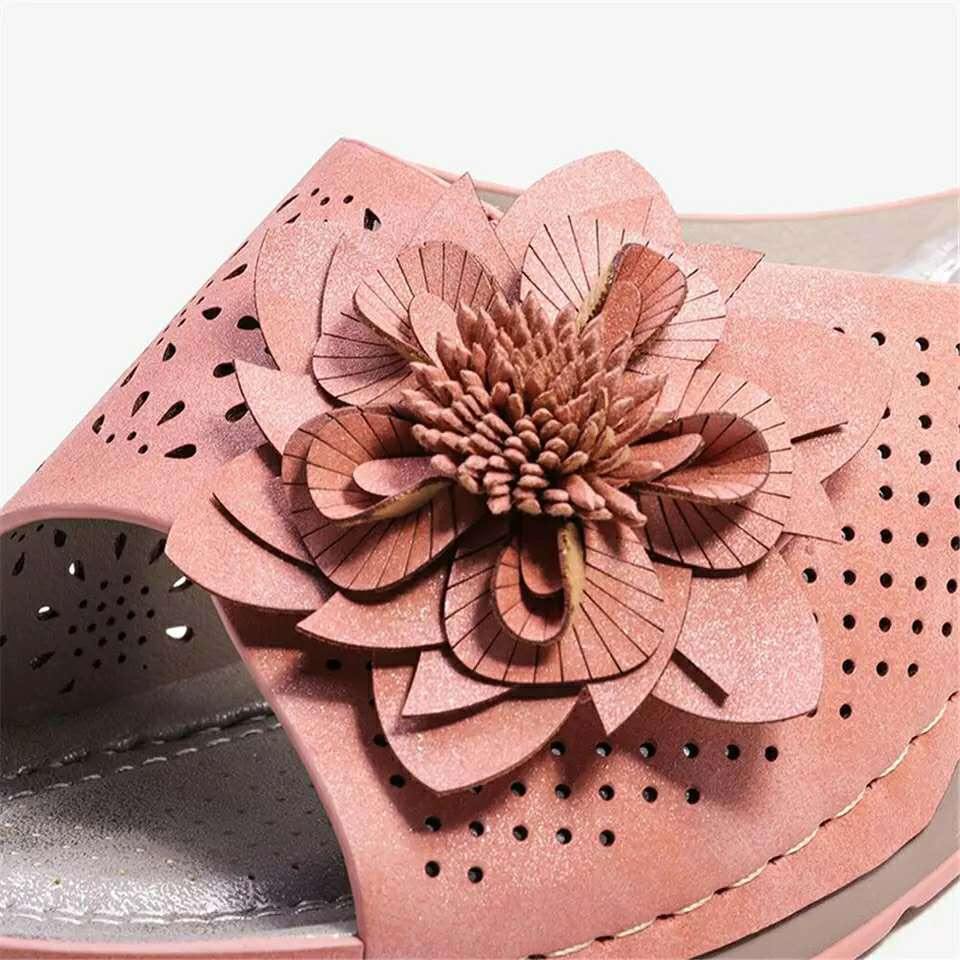 Pantuflas florales informales hechas a mano - MXbueno