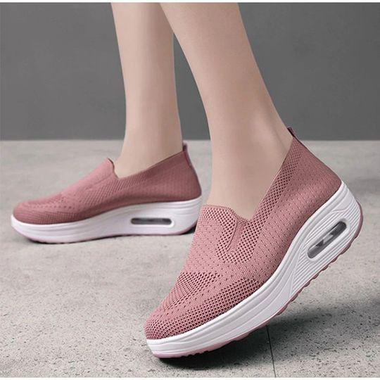 [W-Zapato] Zapatos Cómodos Transpirables Huecos De Malla Sin Cordones