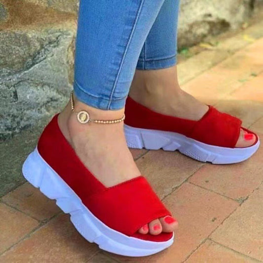 [W-Zapato] Zapatos De Plataforma De Sandalias De Boca De Pescado De Primavera