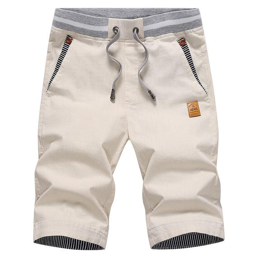 Pantalones cortos casuales en lino para hombre