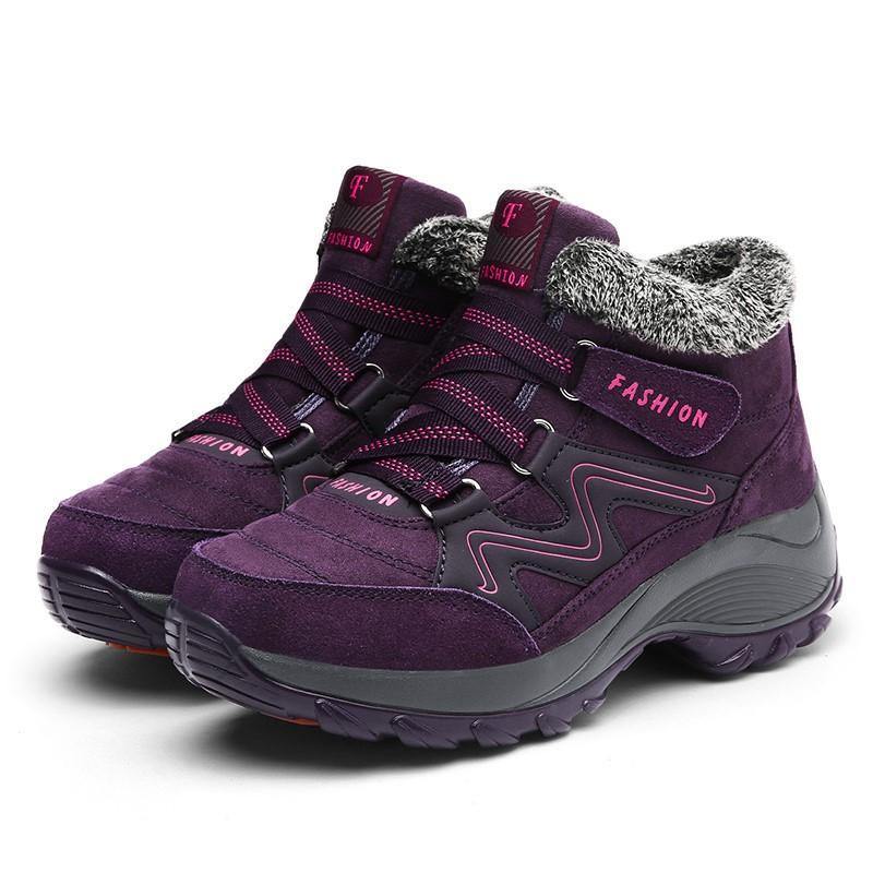 Botas altas cómodas térmicas de vellosidades de invierno para mujer - MXbueno