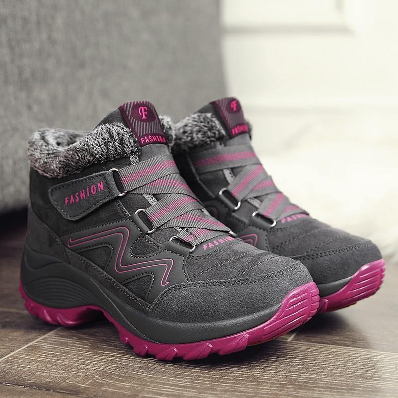 Botas altas cómodas térmicas de vellosidades de invierno para mujer - MXbueno