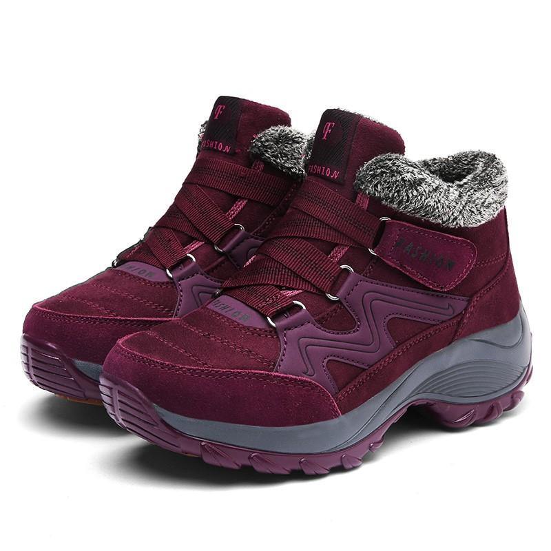 Botas altas cómodas térmicas de vellosidades de invierno para mujer - MXbueno