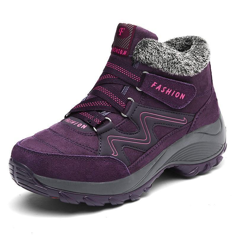 Botas altas cómodas térmicas de vellosidades de invierno para mujer - MXbueno