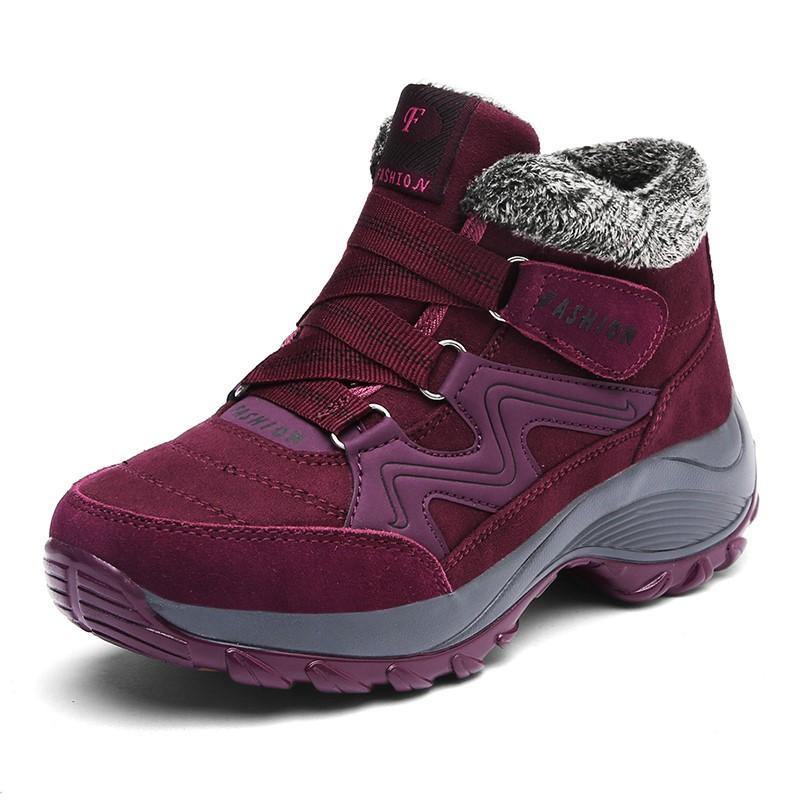 Botas altas cómodas térmicas de vellosidades de invierno para mujer - MXbueno
