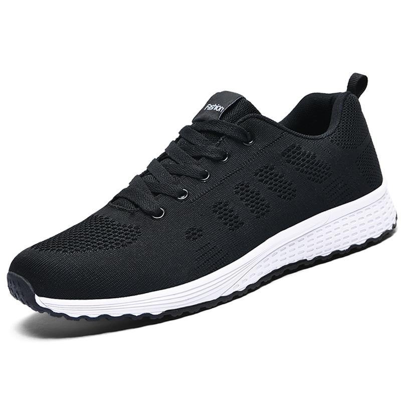 Zapatillas femeninas transpirables ligeras de malla con cordones - MXbueno