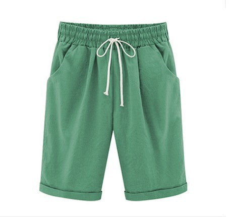 [W-Ropa] Pantalones Cortos Sueltos De Cintura Elástica De Moda Para Mujer