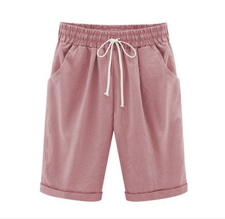 [W-Ropa] Pantalones Cortos Sueltos De Cintura Elástica De Moda Para Mujer