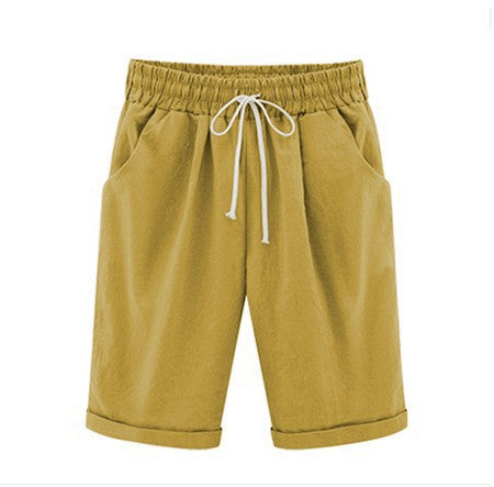[W-Ropa] Pantalones Cortos Sueltos De Cintura Elástica De Moda Para Mujer