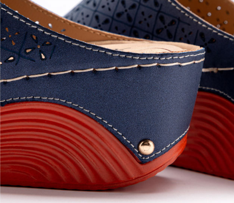 Sandalias italianas con plataforma de boca de pez para mujer