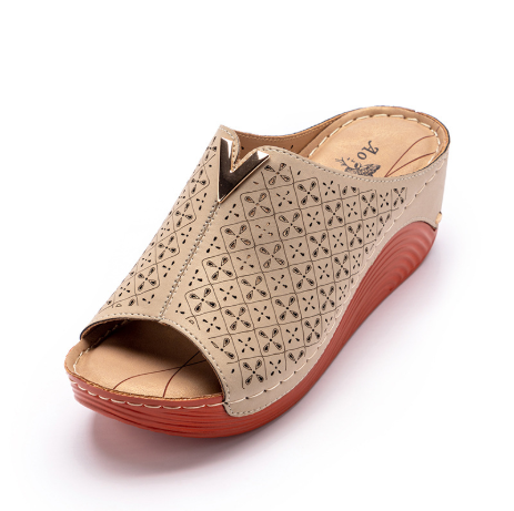 Sandalias italianas con plataforma de boca de pez para mujer
