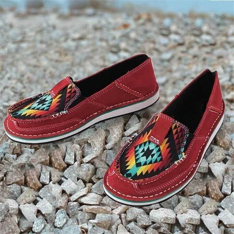 Zapatos Deportivos De Lona Con Bloques De Color Arcoíris Para Mujer