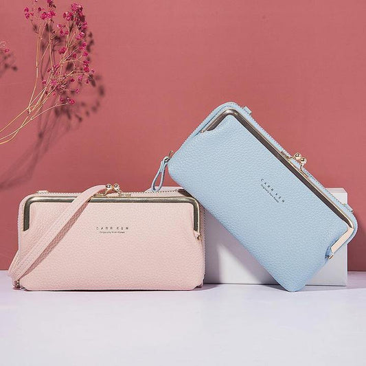 Bolsa de teléfono crossbody Kiss-lock multifuncional de gran capacidad - MXbueno