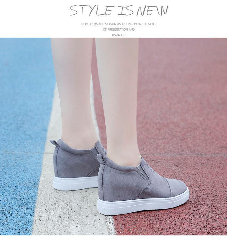 Zapatillas casuales con estampado de letras de ante - MXbueno