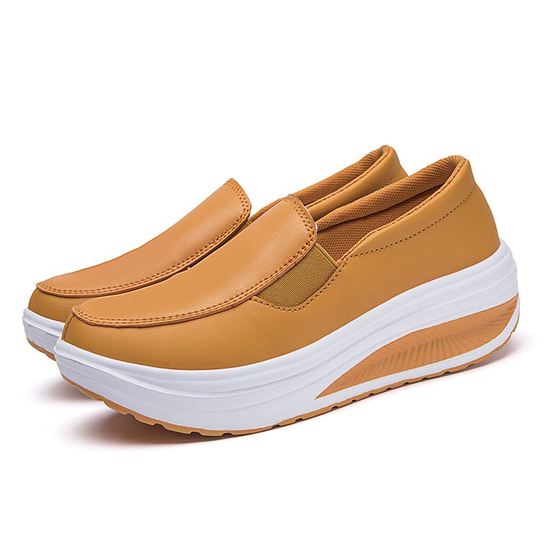 [W-Zapato] Zapatos De Plataforma Con Cuña Para Mujer