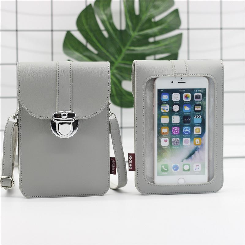 Bolso universal del teléfono de Crossbody del cuero impermeable de la pantalla táctil de lujo