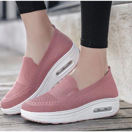 [W-Zapato] Zapatos Cómodos Transpirables Huecos De Malla Sin Cordones