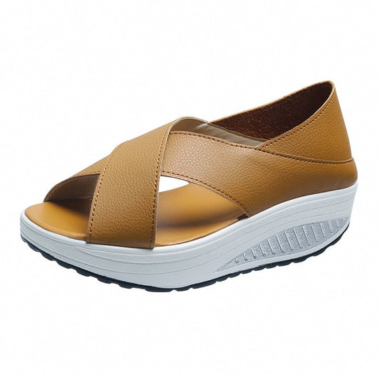 Zapatos Casuales Con Plataforma De Boca De Pez