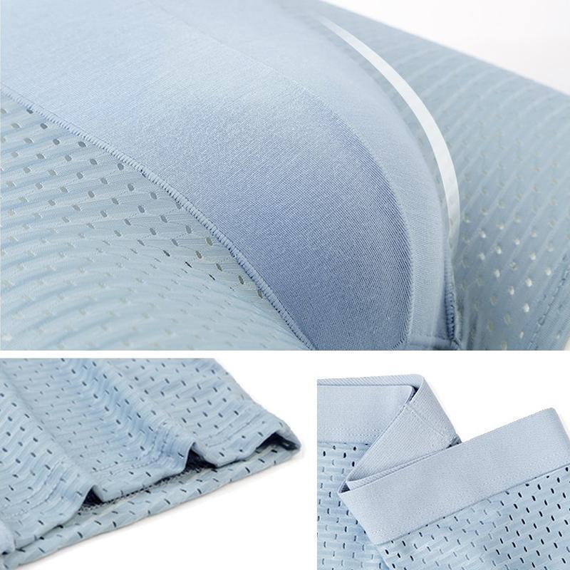 [M-Ropa Interior] Bóxer Calzoncillo de Seda de Hielo Transpirable para Hombres（Paquete de 4)-colores aleatorios