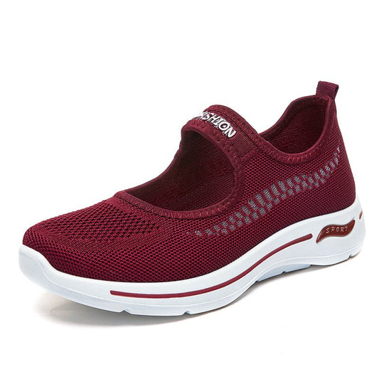 [W-Zapato] Zapatos Informales De Mujer De Suela Blanda Para Personas De Mediana Edad Y Mayores