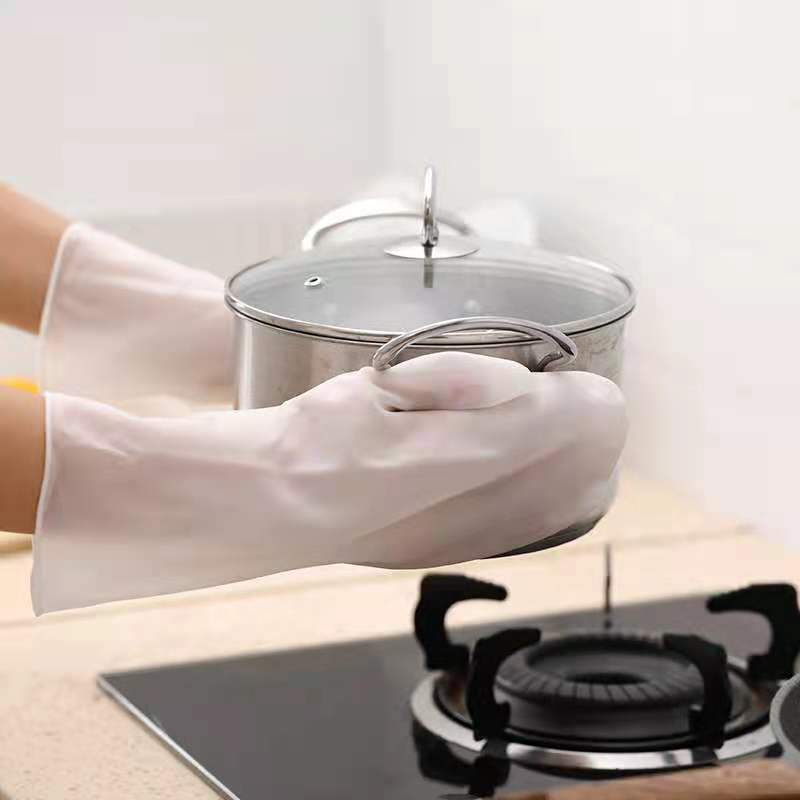 Guantes De Silicona Con Cepillo Para El Hogar-2 Pars