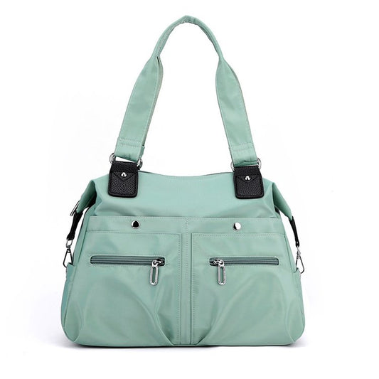 [W-Bolso] Bolso De Mano De Nailon A La Moda, Bolso De Hombro Impermeable Informal