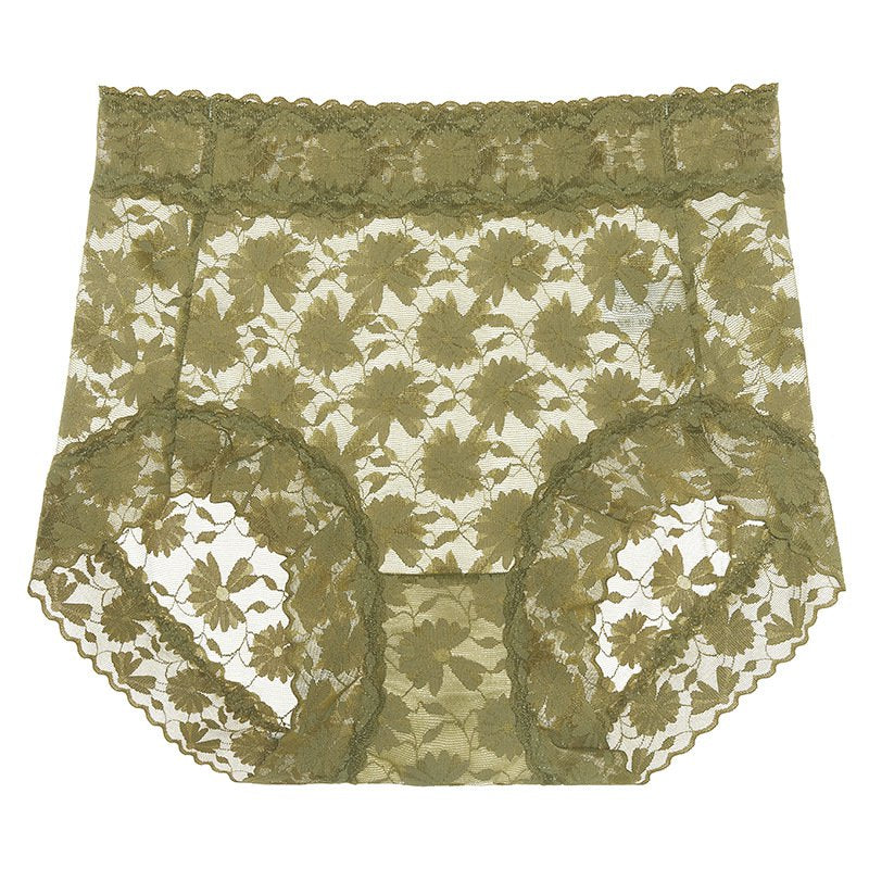 [W-Ropa Interior] Bragas De Encaje Sexy De Cintura Alta