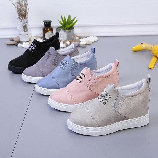 Zapatillas casuales con estampado de letras de ante - MXbueno