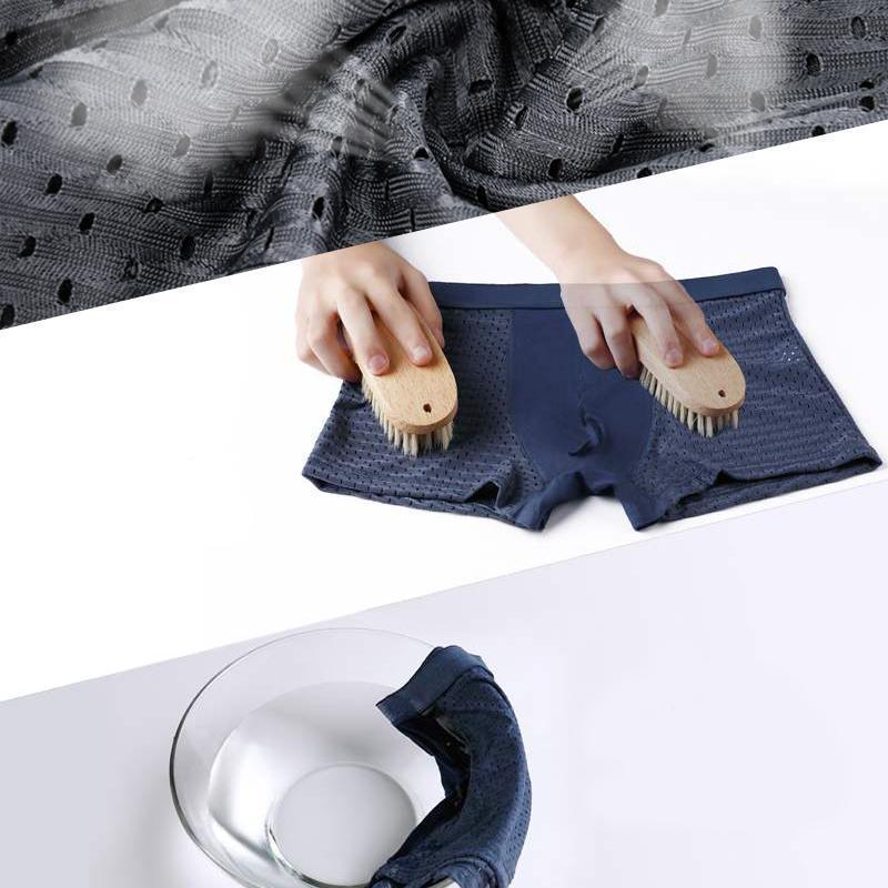 [M-Ropa Interior] Bóxer Calzoncillo de Seda de Hielo Transpirable para Hombres（Paquete de 4)-colores aleatorios