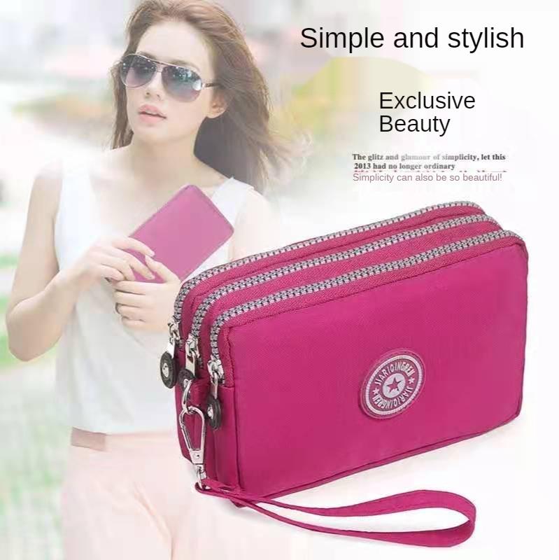 Cartera de mujer de moda Monederos con cremallera para teléfono con llave