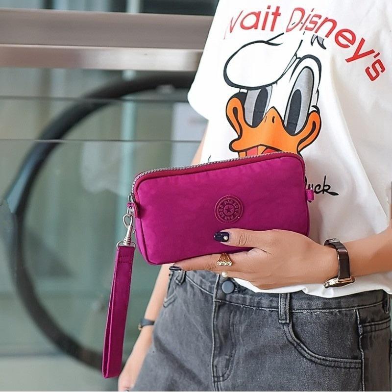 Cartera de mujer de moda Monederos con cremallera para teléfono con llave