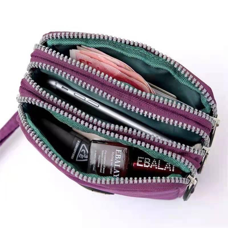 Cartera de mujer de moda Monederos con cremallera para teléfono con llave