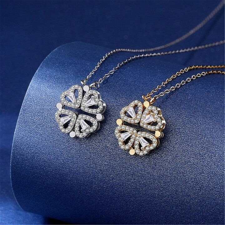 ☘Collar Con Forma De Corazón De Cuatro Hojas🎁 Los Mejores Regalos Para Sus Seres Queridos