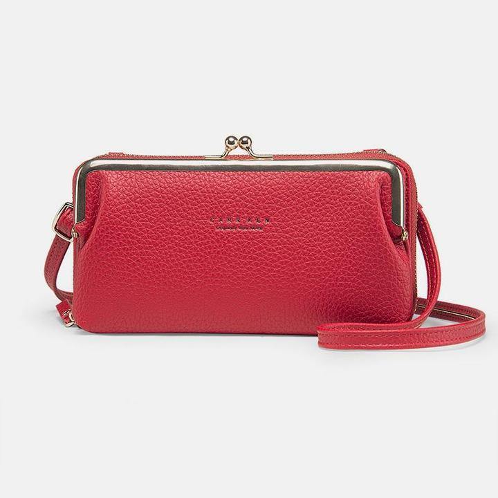 Bolsa de teléfono crossbody Kiss-lock multifuncional de gran capacidad - MXbueno