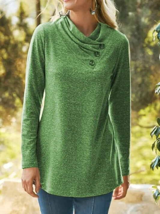 2021 Nuevas Camisas Con Botones De Cuello Alto Informal De Talla Grande