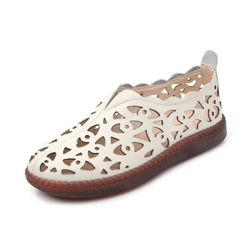 [W-Zapato] Zapatos Retro De Mujer Con Cabeza Redonda Transpirable