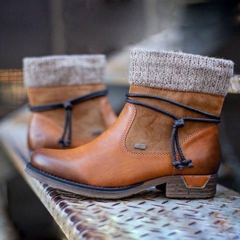 Cremallera lateral de tacón grueso Botas Martin cortas de talla grande - MXbueno
