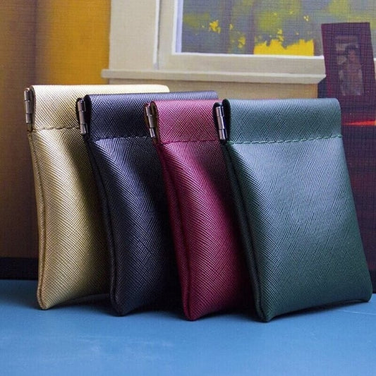 Bolsa De Cuero De Botón