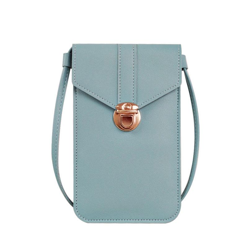 Bolso universal del teléfono de Crossbody del cuero impermeable de la pantalla táctil de lujo