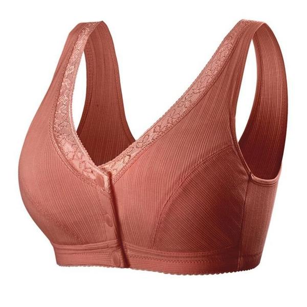[W-Ropa Interior] (4 PCS es más asequible) TamaÑo MÁs CÓmodo Sujetador De BotÓn Delantero
